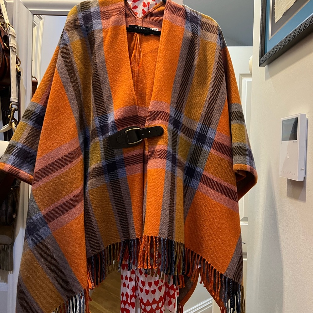 Lauren Ralph Lauren Orange Poncho